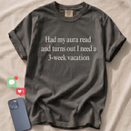 Had my aura read and turns out I need a 3-week vacation T-Shirt